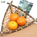 Natural Handmade Woven Rectangle Shape Bamboo Basket For Kitchen, Fruit Holder